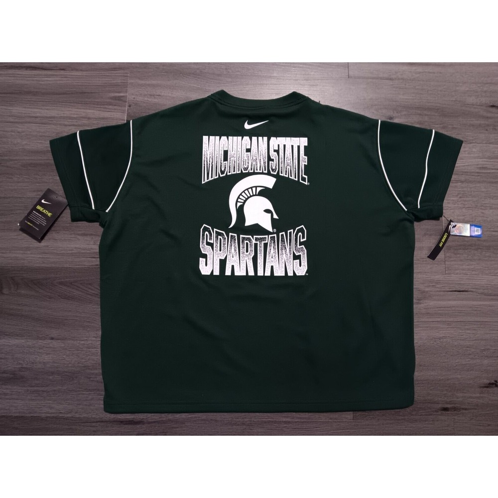 NWT Nike Women's Michigan State Spartans Green Crew T-Shirt Size XL - Picture 7 of 7